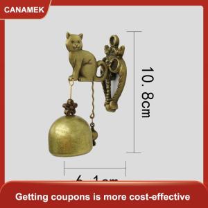 【CANAMEK 】 Vintage Style Animal Doorbells Metal Iron Bells Wind Bells Puppy Elephant Owls Wall Hanging Decoration Outdoor Wind Chimes Gift