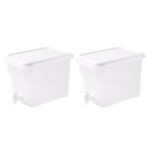 ตู้แช่ตู้เย็นพลาสติกเย็นภาชนะเครื่องดื่มกันรั่วพร้อมก๊อกค็อกเทลกาต้มน้ำน้ำผลไม้เหยือกน้ำตู้เย็น