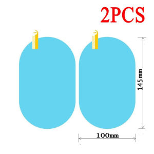 2Pcs Car Rainproof Clear Film Rearview Mirror Anti-Fog Film Auto Transparent Waterproof Sticker Safe Driving Accessories