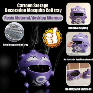💕Fast Shipping💕Ornaments Resin Material Multiple Scene Usage Mosquito Repellent Coil Box Cartoon Moving Cute 卡通收纳摆件蚊香托盘 Hiasan Simpanan Kartun Dulang Gegelung Nyamuk