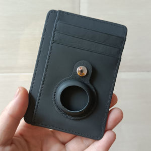 New RFID Blocking Airtag Wallet Slim Minimalist Leather Credit Card Holder For AirTag Protective ID Case Small Anti-lost Protective Purse