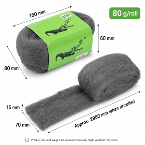 Extra Fine Steel Wool Polishing Pad ALLIGATOR 0000 Metal Rust Removal Wood Glass Buffing Cleaning Scrubber Tool