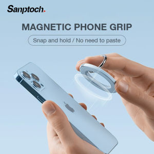 Sanptoch Magnetic Phone Grip Metal Alloy Ring Holder Adjustable Stand Compatible With Magsafe For iPhone 16 15 14 13 12 Pro Max Plus