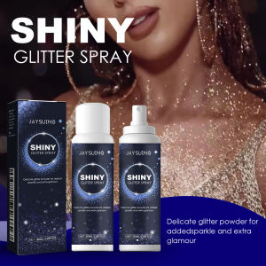 new Shiny Glitter Spray Radiant Silver Glitter Spray for Hair &Body Instant Holographic Highlight Sparkling Shimmer Makeup for Party high-quality