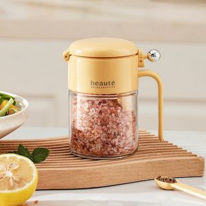 🔥Ship 24H🔥 Spice Jar Salt Container Glass Spice Container With Spoon Seasoning Container Sealing Seasoning Box Versatile Spice Jar Kitchen Tools 調味料 罐 鹽罐