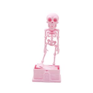 GJ56 3D Printed Dancing Skeleton Aquarium Bubbler with Pipe Suction Cup Realistic Fish Tank Dance Skull Bubbler Creative Movable Wiggle Wiggling Skeleton Statue Halloween Party