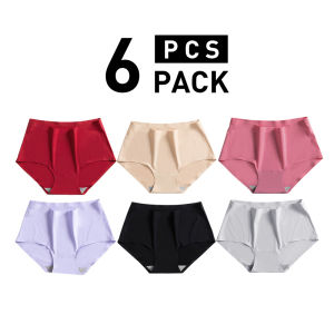 Wonder Love 6Pcs/Pack High Quality Seamless Panties For Women  Mid Waist panty Lcesilk Traceless Breathable Underwear Ice Silk Comfort Womenswear