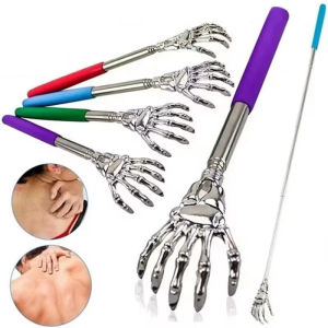 Back Scratcher Telescopic Stainless Steel Portable Home Hand Shape Multi Color Massage Back Body Itching Scraping Tool
