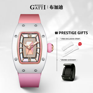 Bonest Gatti Womens Luxury Tonneau Mechanical Watch Phantom Series Valentines Day Gift For Girlfriend