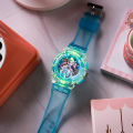 Cartoon Kids LED Light Watch Children's Colorful Watch Spiderman Iron Man Watch Elsa Frozen Watch. 