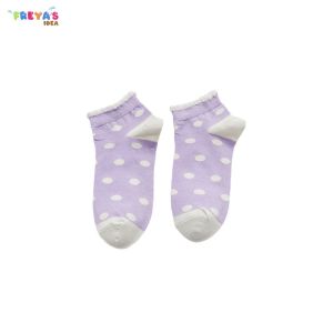 FR-P599 Kaos Kaki Ankle Wanita Motif Beruang Ungu Kaos Kaki Semata Kaki / Kaus Kaki Pendek Fashion Korean Purple Bear Socks Import