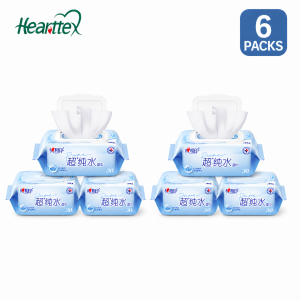 【Lucky Home】 【1/3/6Packs】心相印Hearttex Adult Wet Wipes 30 Sheets Ultrapure Water Large Moist Cleansing Wipes for Daily