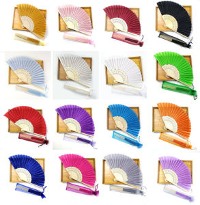 20pcs Personalized Engraved Silk Hand Fan Wedding Fold Fan Vintage Fans Customized Wedding Favor2026