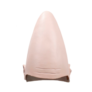 Novelty Pointed Alien Head Mask for Halloween Costume Conical Alien Head Latex Alien Head Accessory