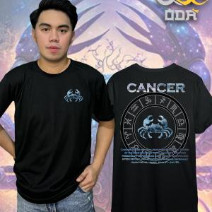 ODA Cancer June 21 - July 22 Zodiac Sign T-Shirt - Cotton with Durable Rubberized Print for Men and Women Crewneck Round Neck Comfort Fashion Fit Sleeve Top Womenswear Check Love Piece Polyester Lingerie Streetwear Sumer Casual Short Sleeve