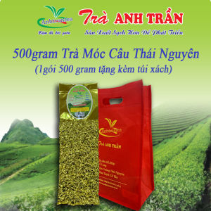 500gr Trà móc câu Thái Nguyên hút chân không (tặng kèm túi xách đựng trà sang trọng) vị đậm