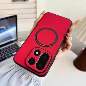 For OnePlus 15 Case Luxury PU Skin MagSafe Protective Back Cover Case For Oneplus15 One Plus 15 1+15 Phone Shell