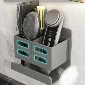 Toothbrush and shaver storage rack bathroom non perforated multifunctional washbasin storage tube