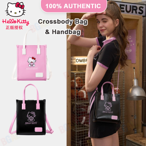 100% Authentic Sanrio Hello Kitty Crossbody Bag for Girls Handbag Kuromi Life Waterproof Shoulder Bag PU Leather Melody Hard Birthday Gift Cinnamoroll 25008