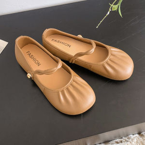 Free Shipping New Retro-Style Women’S Flat Shoes With A Single-Strap Design And A Shallow Toe