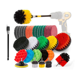 Bộ 38 Cái Bàn Chải Khoan Điện - Bộ Chà Bàn Chải Đánh Bóng Tẩy Vết Bẩn Phòng Tắm Dụng Cụ Vệ Sinh Gia Đình Kèm Bộ Mở Rộng