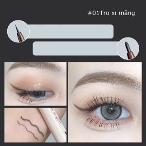 Bút kẻ mắt Maxfine bút kẻ mắt 2 đầu không trôi vẽ bọng mắt eyeliner đen nâu nhũ bạc