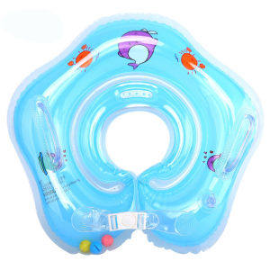 Baby Swimming Ring Cartoon Inflatable Pelampung Leher Floating Inflatable Neck Safety Infants Circle Float for Bathing 4 Colors | Cute Baby