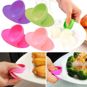 2pcs Insulated Finger Glove Anti-Scald Fingers Cots Nonslip Gripper Microwave Oven Hand Protector Kitchen Tool
