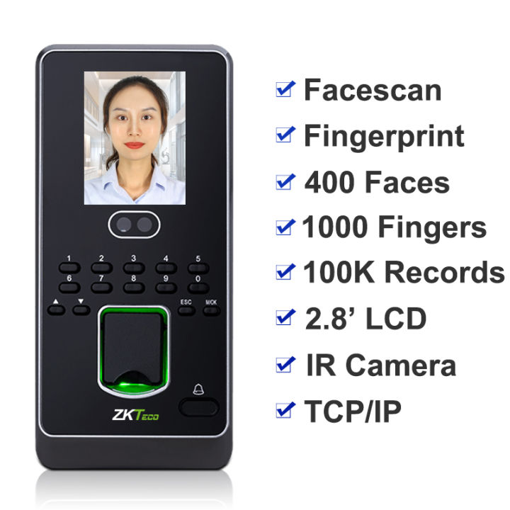 ZKTeco Multibio800 Iface3 TCP/IP USB Face machine Biometric Fingerprint ...