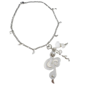 Modern Music Note Pendant Necklace Chain Necklace Music Note Neck Plastic Texture for Women Who Love Details