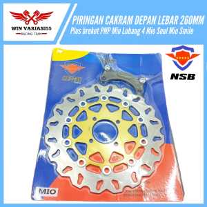 DISK PIRINGAN DEPAN PLUS BREKET MODEL RIDE IT PSM 260MM FLOATING WARNA CNC PNP MIO SOUL MIO LUBANG 4 MIO SPORTY  XEON GT RC