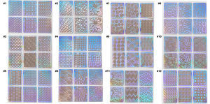 12/24PCS Hollow Nail Sticker Phong Cách Tự Dính Nail Art Hollow Thiết Kế Nhãn Dán