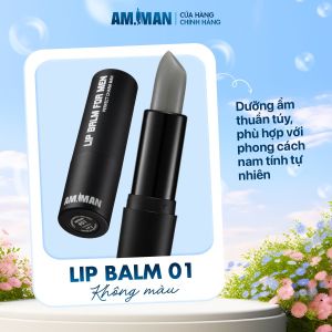 Son Dưỡng Môi Cho Nam AM.MAN LIP BALM Dưỡng Ẩm Môi Ngừa Thâm Môi Chống Khô Nứt Nẻ Màu Sắc Tự Nhiên - Hàng chính hãng