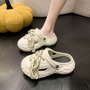 QZshop พร้อมส่ง รองเท้าหัวโตลําลอง สวมหุ้มข้อ พื้นหนา กันลื่น เหมาะกับใส่เที่ยว แฟชั่นมาแรง โทนสีขาวดำ ถูกใจสายมินิมอลสุดๆ ชอบสีไหนกดสั่งได้เลย