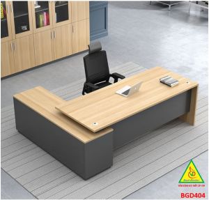 Bàn giám đốc gỗ MDF đơn giản phong cách hiện đại BGD404 - NỘI THẤT LẮP RÁP VIENDONGADV
