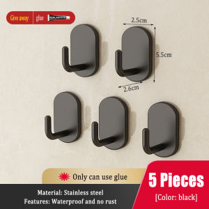 MEIDOO Stainless Steel Wall Hook Kitchen Stick Hook Kitchenware Hook Bathroom Coat Hook