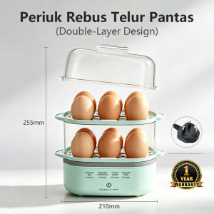 【Ready stock】Smart Egg Cooker 煮蛋器 Multifunctional Household Steamer Boiler Quickly Cooked Steamed Meat/Buns/Seafood Multifunctional breakfast machine 早餐机