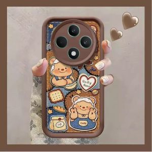 Phone Case Tecno Spark 30 Pro Spark 30C 20C Spark 20 Pro + Plus 4G 5G Cute Vintage Butter Bear Soft Casing with Plush Doll Lanyard Lens Protection Shockproof Silicone Soft Cover 2025