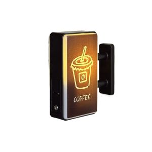KEASHI Creative Atmosphere Coffee Corner Light Sign Retro Style ic Miniature Pegboard Refrigerator Sticker Unique Soft Light Glowing Fridge Coffee Shop