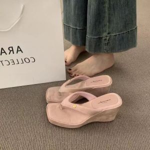 Free Shipping 2026 Summer WomenS Platform Wedge Sandals With Thick Soles And Toe-Post Design For Petite Women