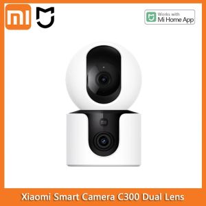 C300 Xiaomi สมาร์ทกล้องเลนส์คู่ PTZ 360 ° การตรวจจับ AI 3ล้านพิกเซลการมองเห็นได้ในเวลากลางคืนสีเต็ม WiFi 6ความปลอดภัยในบ้าน Mi Home