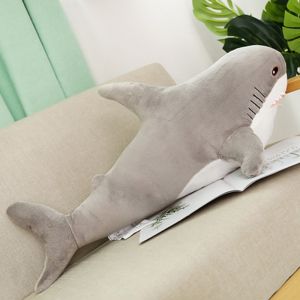 SQ3 Creative Cute Shark Plush Doll Bedroom Decoration Shark Sleeping Pillow Stuffed Toys Children Birthday Christmas Gift