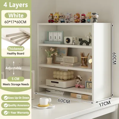 LULU Desktop Storage Rack Bookshelf Desktop Multi Layer Storage Rack Dormitory Desk Organizer Office Desk Storage Rack Space Saving Desk Shelf For Home Dormitory And Office Use