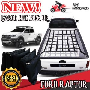 Cargo Net Pick Up for Ford Raptor | 47x47 Inches Adjustable Heavy Duty Pickup Truck Net with Storage Bag