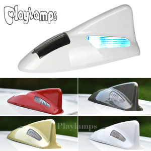 Car LED Solar Panel Charging Light Double-side Light-emitting Shark Fin Reminder Light Car Colorful Night Driving Flashing Lamp