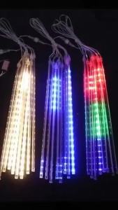 4.5M Solar Meteor Shower Rain Lights Outdoor Waterproof 8 Tube Fairy String Light for Christmas