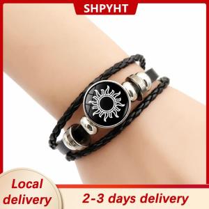 [COD] Ship within 24 hours 2Pcs Luminous Couple Bracelets Sun Moon Adjustable Black Braided Bracelet Friendship Fashion Romantic Jewelry Birthday Gifts