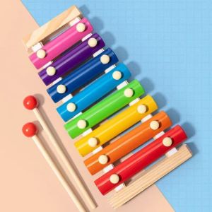Alat Muzik Kanak Kanak Wooden Xylophone Toy Mainan Pendidikan Montessori Musical Instrument Early Learning