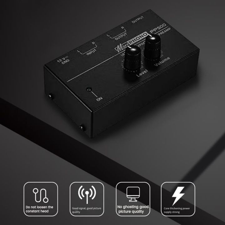 PP500 Phono Preamp Phono Preamplifier with Level Volume