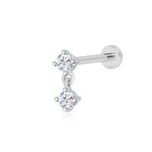 TAKA Jewellery 18K Gold Diamond Flatback Stud Earring